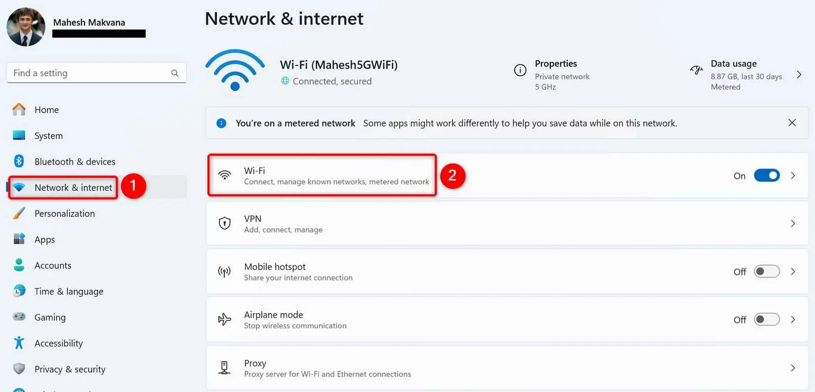 روش کاهش مصرف اینترنت ویندوز با فعال کردن Metered Connection