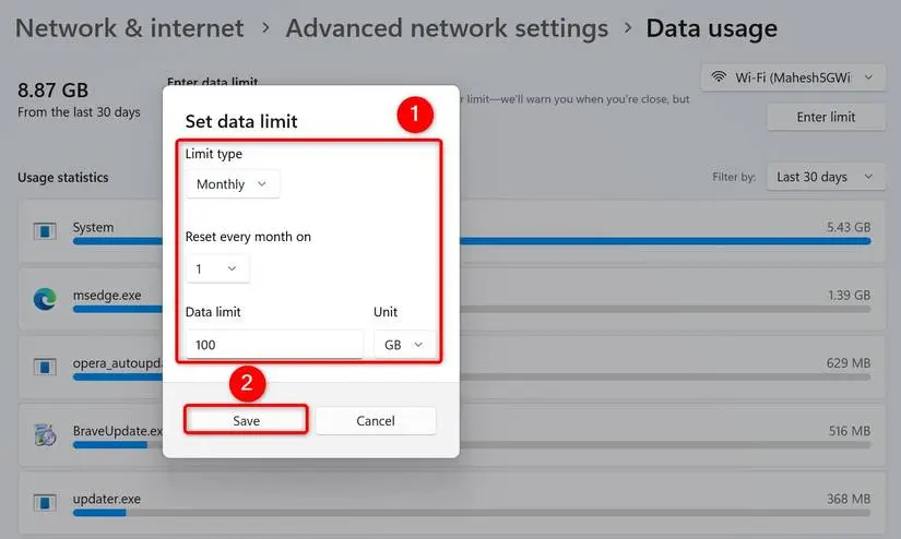 روش کاهش مصرف اینترنت ویندوز با فعال کردن Metered Connection