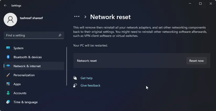 حل مشکل وای فای در ویندوز با فعال کردن WLAN AutoConfig یا ریست کردن شبکه