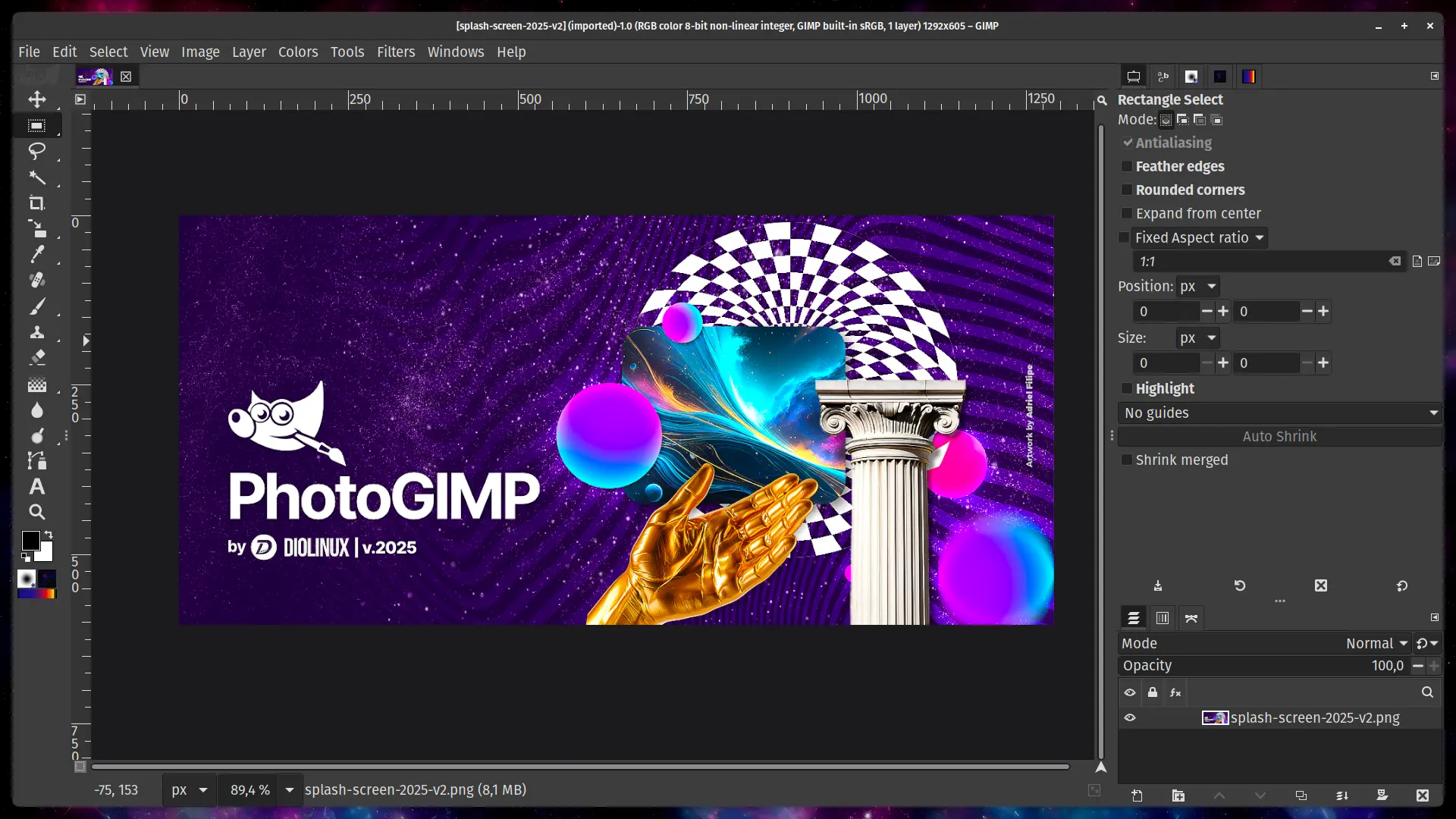آموزش تبدیل GIMP به Photoshop رایگان با میانبر و محیط مشابه به کمک پچ PhotoGIMP