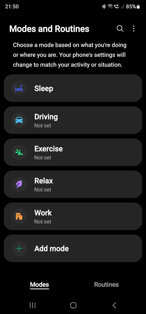 آموزش تغییر خودکار واچ فیس گلکسی واچ با Modes and Routines