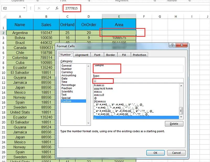 آموزش مخفی کردن مقدار سلول در اکسل بدون حذف داده؛ ترفند سه سمی‌کالن در Excel