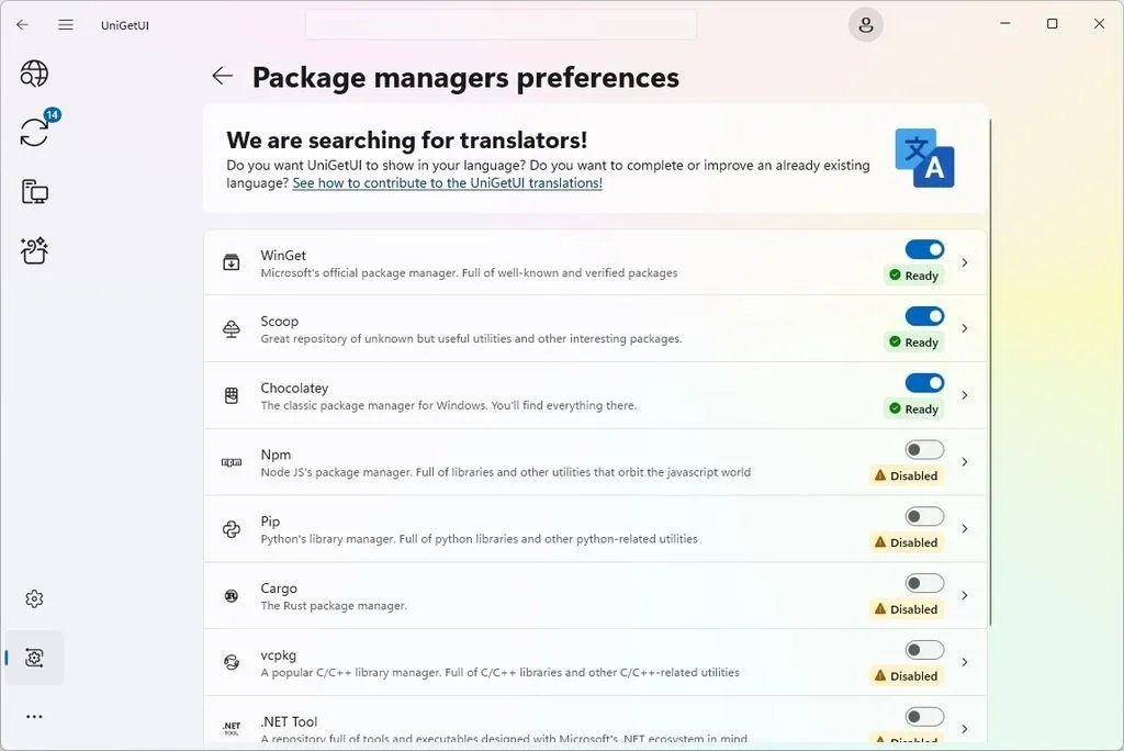 UniGetUI؛ بهترین روش مدیریت و بروزرسانی نرم افزار در ویندوز ۱۱