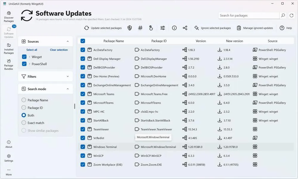 UniGetUI؛ بهترین روش مدیریت و بروزرسانی نرم افزار در ویندوز ۱۱