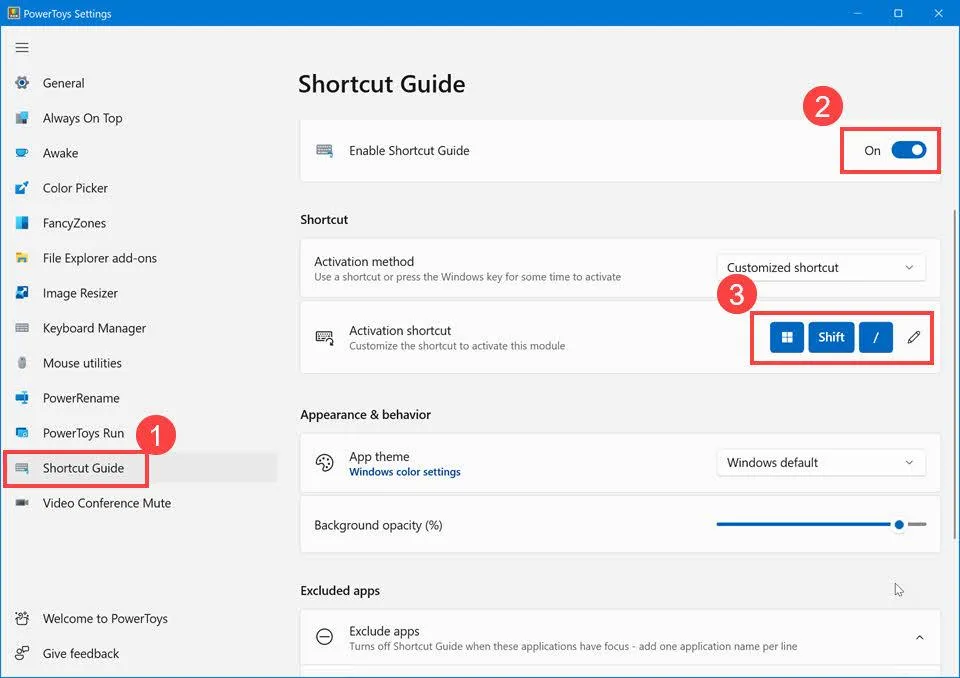 آموزش Shortcut Guide در ویندوز ۱۱؛ پیدا کردن سریع همه میانبرهای کیبورد