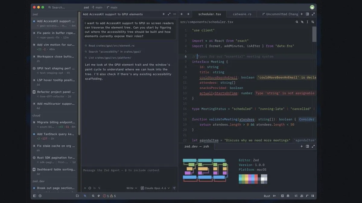 مقایسه VS Code و Cursor و Zed؛ کدام ادیتور برای برنامه‌نویسی مناسب است؟