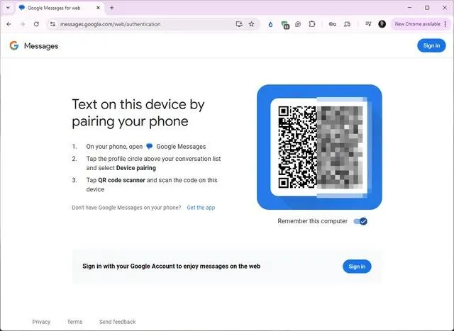 آموزش Google Messages در کامپیوتر؛ ارسال و دریافت پیامک در ویندوز