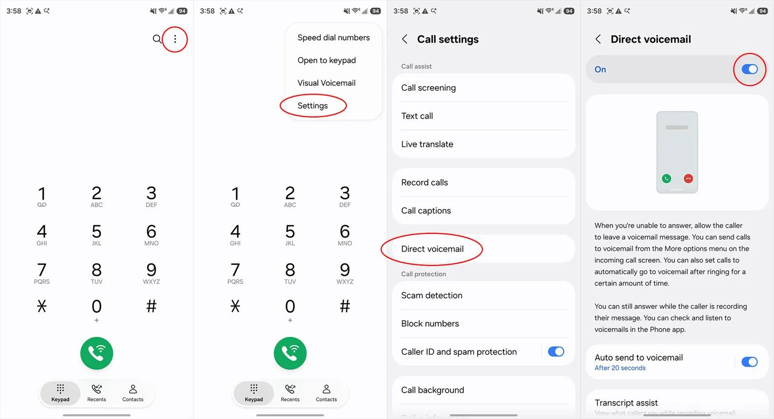 پیام‌گیر صوتی سامسونگ چیست؟ آموزش Direct voicemail و تنظیمات آن