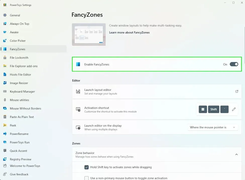 آموزش FancyZones در ویندوز ۱۱؛ ساخت چیدمان سفارشی پنجره‌ها