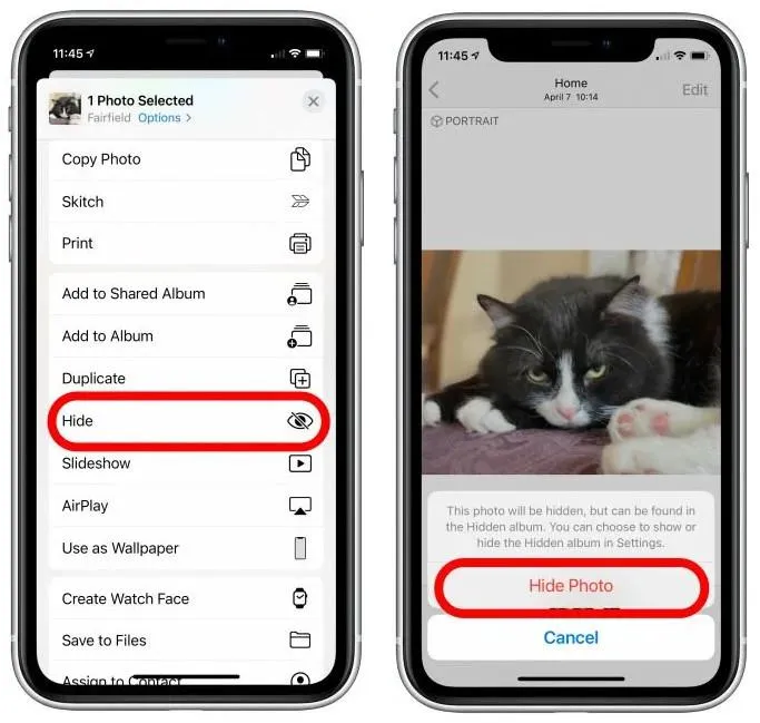 آموزش مخفی کردن عکس در آیفون و قفل کردن آلبوم Hidden با Face ID