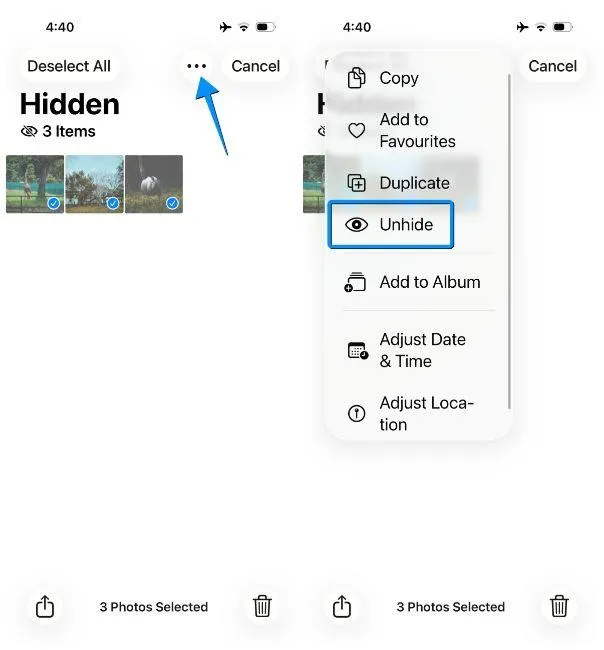 آموزش مخفی کردن عکس در آیفون و قفل کردن آلبوم Hidden با Face ID