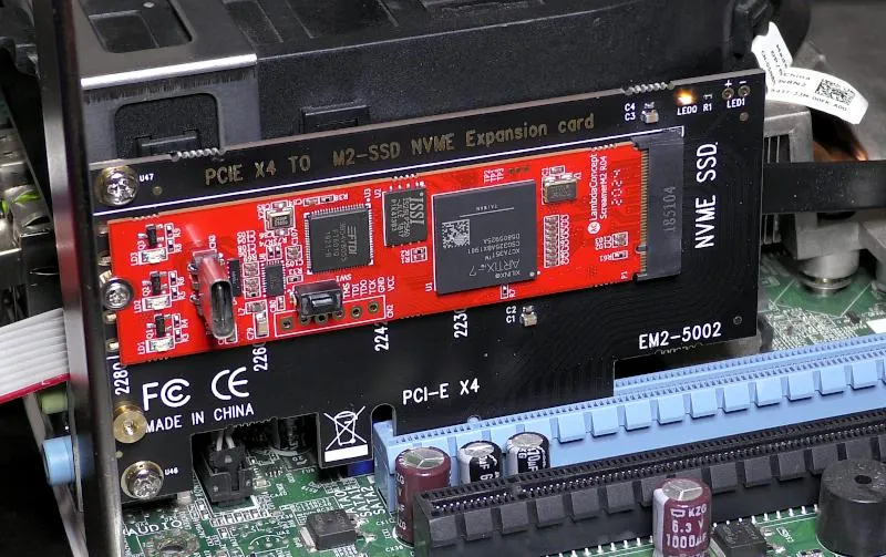 نصب SSD NVMe روی مادربورد قدیمی با کارت تبدیل PCIe + مقایسه سرعت