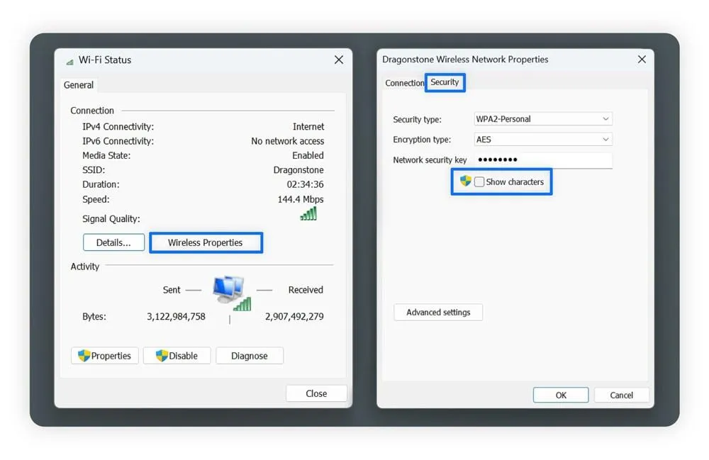 بازیابی رمز وای فای در ویندوز ۱۱ و ۱۰ با CMD و WirelessKeyView