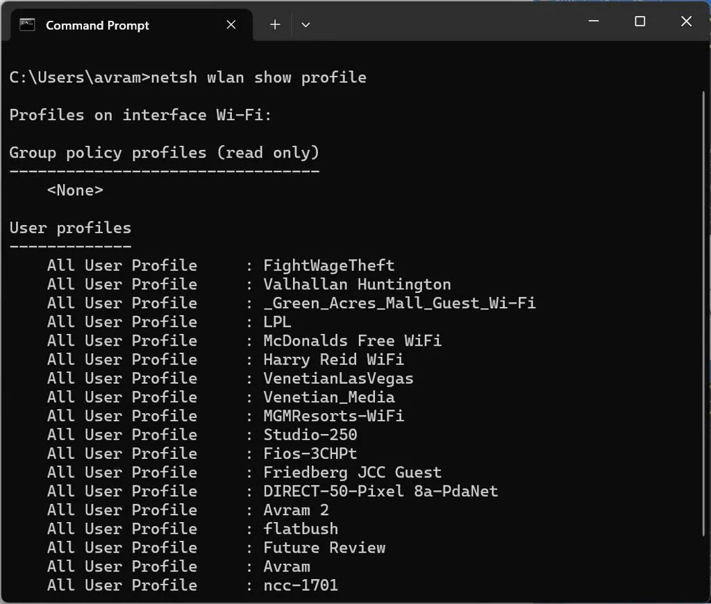 بازیابی رمز وای فای در ویندوز ۱۱ و ۱۰ با CMD و WirelessKeyView