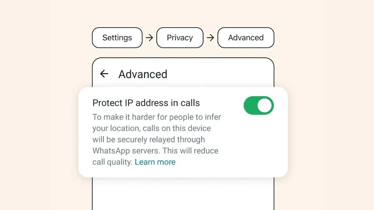 آموزش مخفی کردن آی‌پی تماس واتساپ در اندروید و آیفون؛ فعال کردن Protect IP address in calls