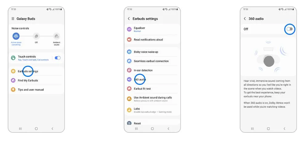 تنظیم صدای گوشی سامسونگ؛ دالبی اتموس و اکولایزر Samsung Galaxy